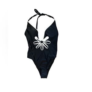 Chic Black and White Swim One Piece